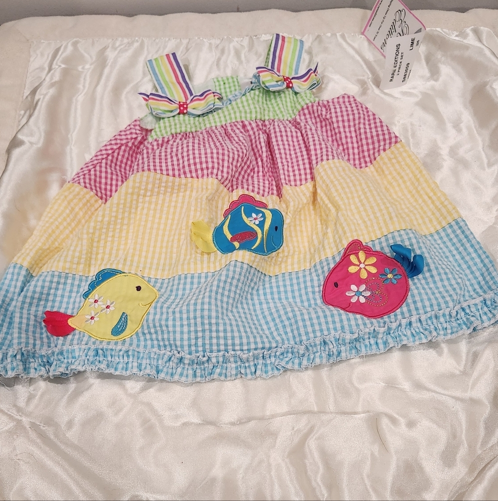 Rare Editions Multicolor Gingham Dress